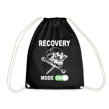 Recovery Mode On - Skull with crutches - Drawstring Bag - black - Front