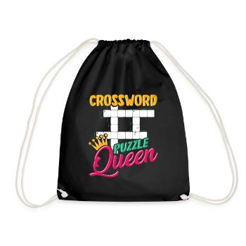 Cadeau de reine de mots croisés - Sac de sport léger - noir - Devant