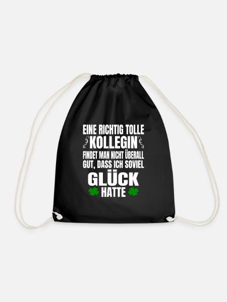 Jobwechsel Abschiedsgeschenk für Kollegin Geschenk - Turnbeutel - Schwarz