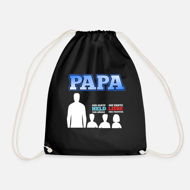 Vater 3 Kinder Sohn Tochter Vatertag Geschenk - Turnbeutel - Schwarz