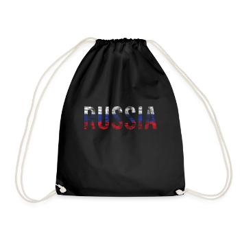 Drapeau russe Vintage - Sac de sport léger - noir - Devant