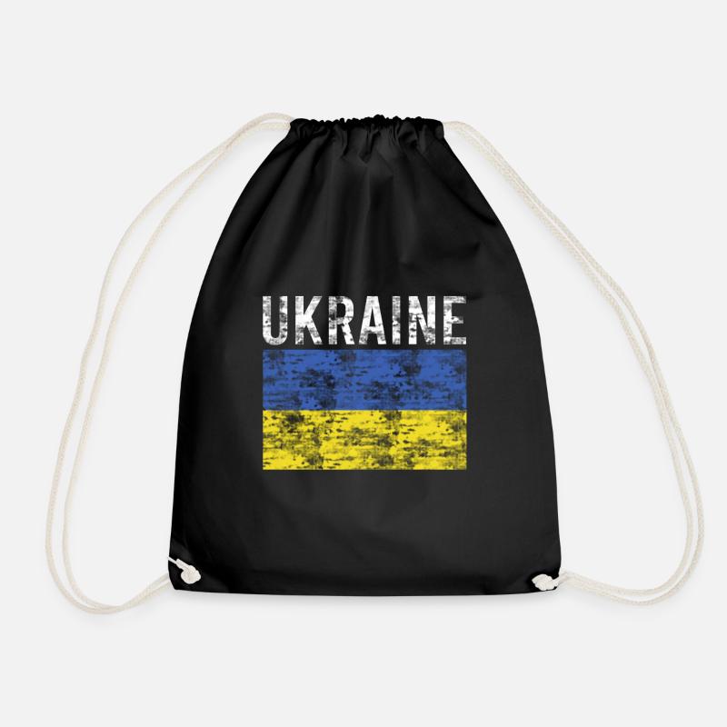 Ukraine Flagge - Turnbeutel - Schwarz