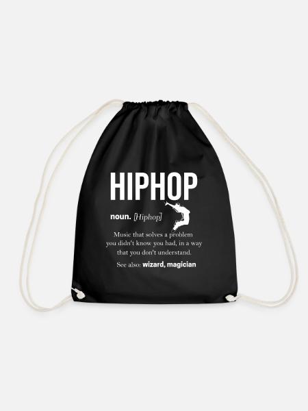 Hip Hop - Turnbeutel - Schwarz