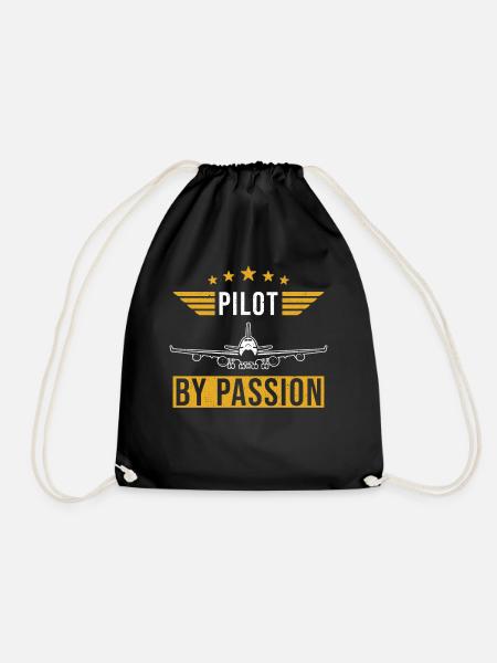 Pilot Spruch Geschenk Piloten - Turnbeutel - Schwarz