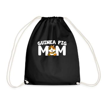 Guinea Pig Mom I Love My Pet - Drawstring Bag - black - Front