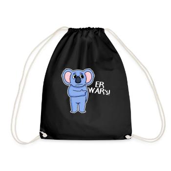 Koala drôle - C’était lui - Sac de sport léger - noir - Devant