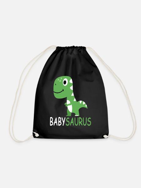 BabySaurus - Baby Saurus - Baby Dinosaurier - Turnbeutel - Schwarz