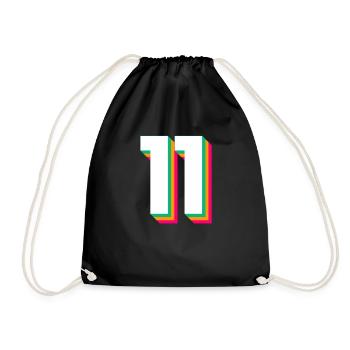 11 - Drawstring Bag - black - Front