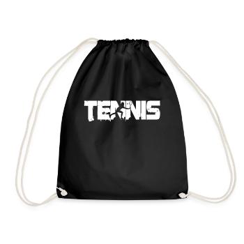 Tennisspieler Tennis Trainer Herren Tennisverein - Turnbeutel - Schwarz - Vorne