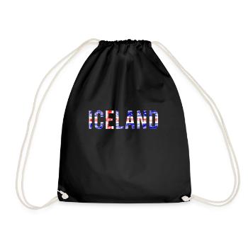 Drapeau de l’Islande Police - Sac de sport léger - noir - Devant