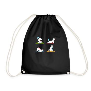 Yoga Unicorns Yoga Mat - Drawstring Bag - black - Front