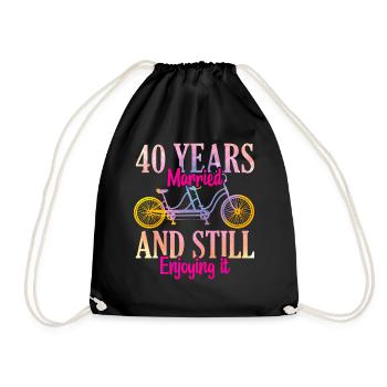 40e anniversaire de mariage - Sac de sport léger - noir - Devant