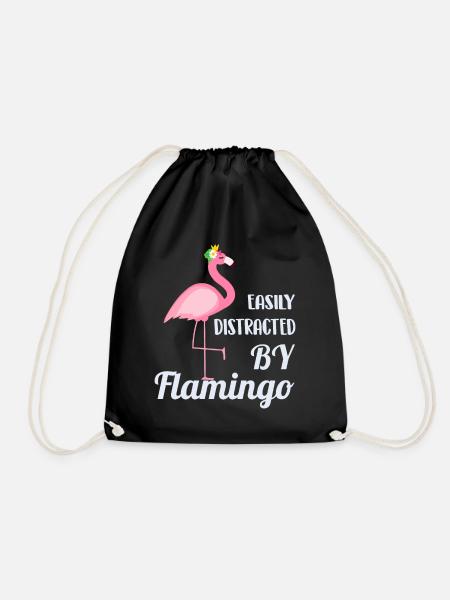Flamingo - Turnbeutel - Schwarz