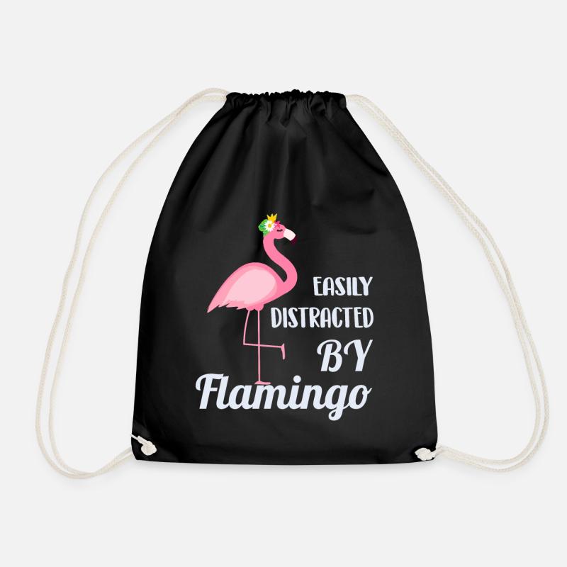 Flamingo - Turnbeutel - Schwarz