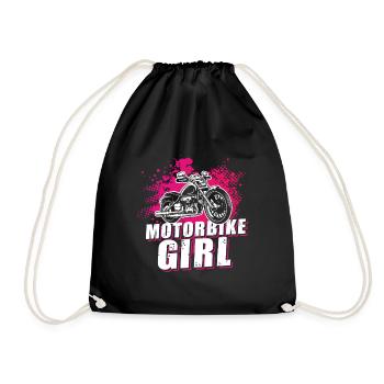 Motorcycle Girl Motorbike Lover Biker Girls Gifts - Sac de sport léger - noir - Devant