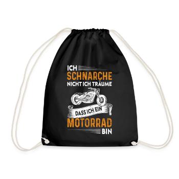 Motorradfahrer Spruch Motorrad - Turnbeutel - Schwarz - Vorne