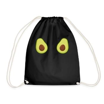 Avocado - Turnbeutel - Schwarz - Vorne