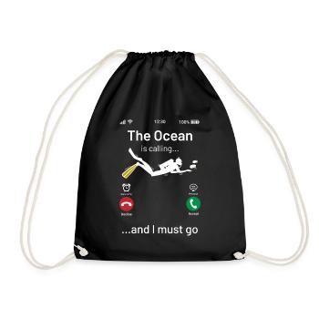 Plongeurs - Sac de sport léger - noir - Devant