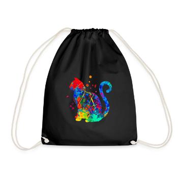 Cats Art Vintage Kitten Retro Kitten Graphic - Sac de sport léger - noir - Devant