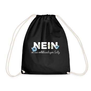 Nein heißt nein - Turnbeutel - Schwarz - Vorne