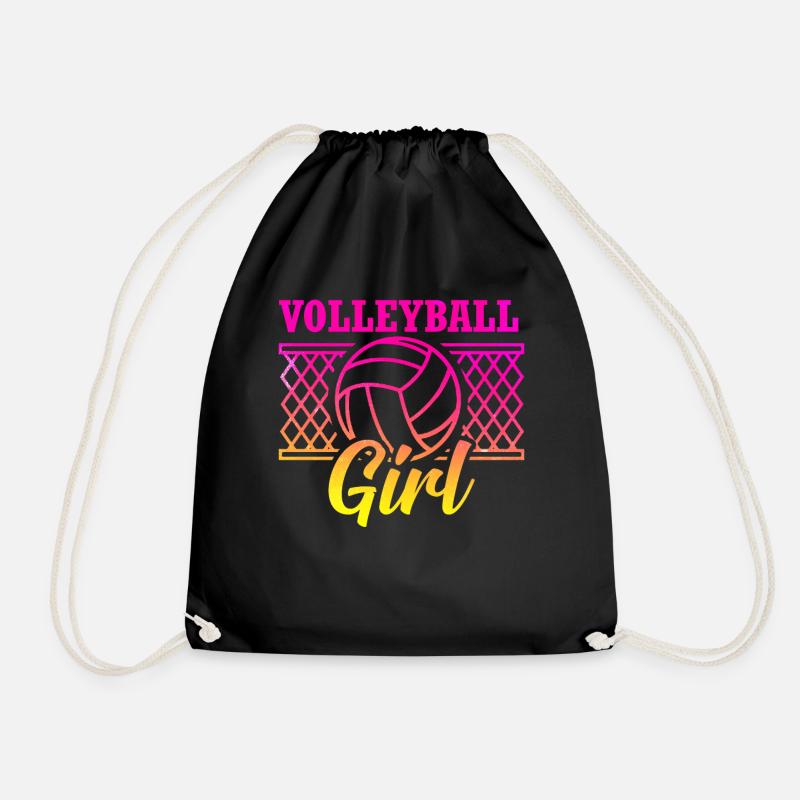 Volleyball Spieler Volleyball Mädchen - Turnbeutel - Schwarz