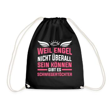 Schwiegertochter Engel Geschenk - Turnbeutel - Schwarz - Vorne