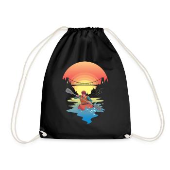 KAYAKS KANU RAFTING PADDEL BOOT Kayaking KAJAK - Drawstring Bag - black - Front