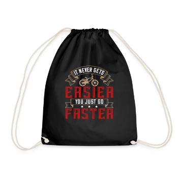 Funny Bike Cyclist Sayings Gift - Drawstring Bag - black - Front
