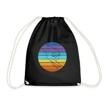 Regarder à l’intérieur Retro Meme - Sac de sport léger - noir - Devant