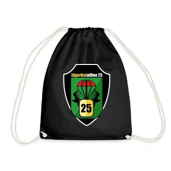 Bundesheer Outfits for JgBtl25 Jägerbataillon 25 - Drawstring Bag - black - Front