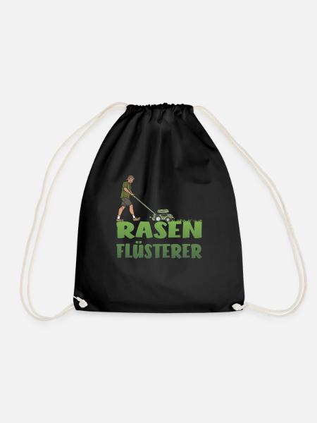 Rasenflüsterer Rasenmäher Hobbygärtner Rasen - Turnbeutel - Schwarz