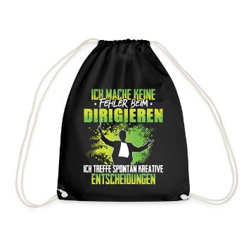 Keine Fehler beim dirigieren Dirigent Chorleiter - Turnbeutel - Schwarz - Vorne