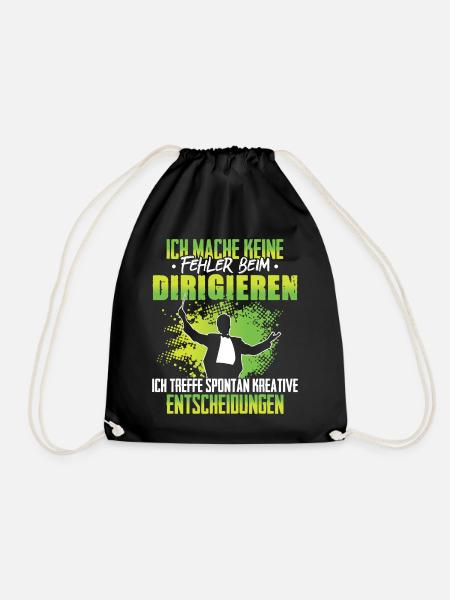 Keine Fehler beim dirigieren Dirigent Chorleiter - Turnbeutel - Schwarz