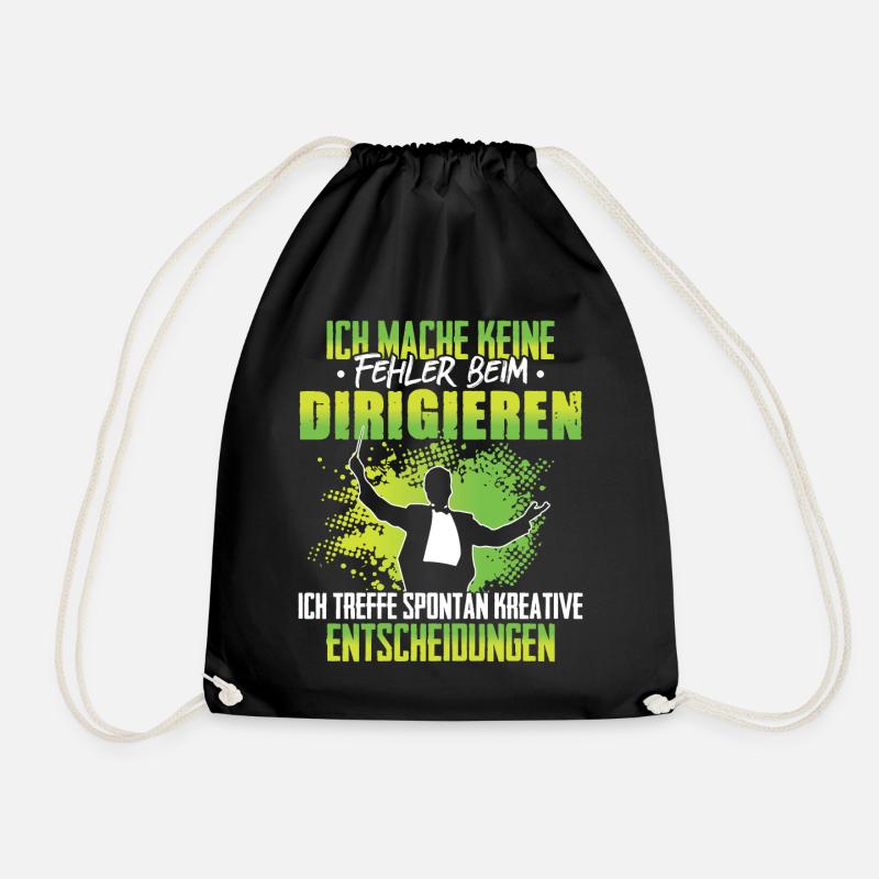 Keine Fehler beim dirigieren Dirigent Chorleiter - Turnbeutel - Schwarz