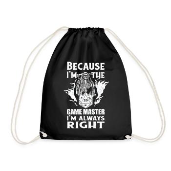 RPG Gamer D20 Dice Pen and Paper Jeu de plateau - Sac de sport léger - noir - Devant