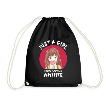 Anime Kawaii Japan Animes Manga - Drawstring Bag - black - Front