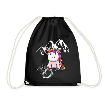 Licorne Montagne Sports Escalade Sommets Montagnes en plein air - Sac de sport léger - noir - Devant