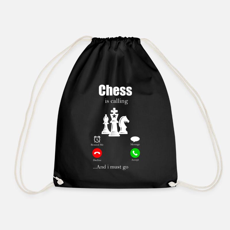 Schach Taktik Schachmatt Denksport Chess Läufer - Turnbeutel - Schwarz