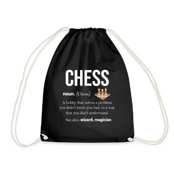 Échecs - Sac de sport léger - noir - Devant