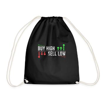 Buy High Sell Low Lustiger BörsenSpruch Bull Bear - Sac de sport léger - noir - Devant