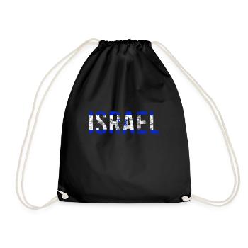 Israel Flag Vintage - Drawstring Bag - black - Front