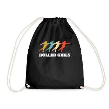 Rétro vintage roller fille tenue costume - Sac de sport léger - noir - Devant