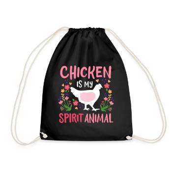 Poules Poules Élevage de poulets - Sac de sport léger - noir - Devant