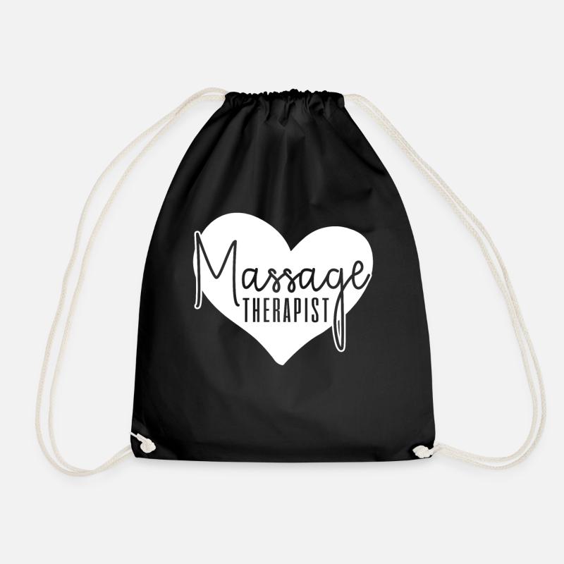Massage therapist massage therapy - Drawstring Bag - black