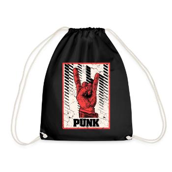 Teufelshorn Punks Punk - Turnbeutel - Schwarz - Vorne