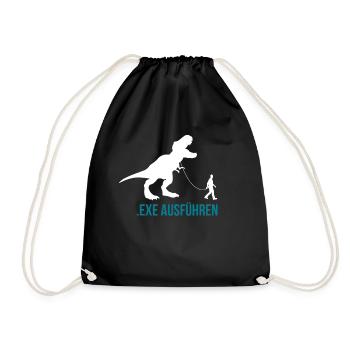 EXE Ausführen - Turnbeutel - Schwarz - Vorne