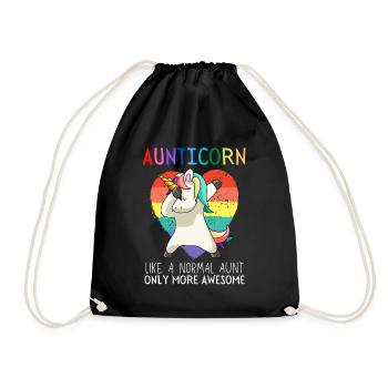 Aunticorn Dabbendes Unicorn Dabbing Unicorn Aunt - Drawstring Bag - black - Front