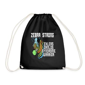 Conscience du syndrome d’Ehlers-Danlos Zèbre Forte - Sac de sport léger - noir - Devant
