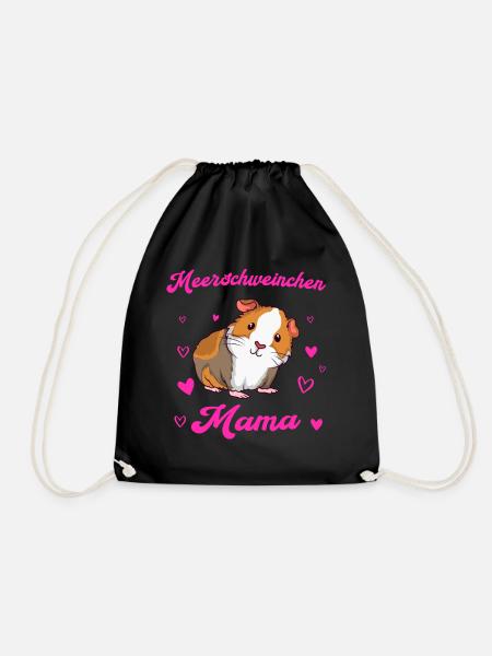Meerschweinchen Mama Guinea Nagetier Meerschwein - Turnbeutel - Schwarz