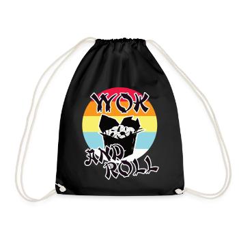 Wok and roll for fans of Asian food - Drawstring Bag - black - Front